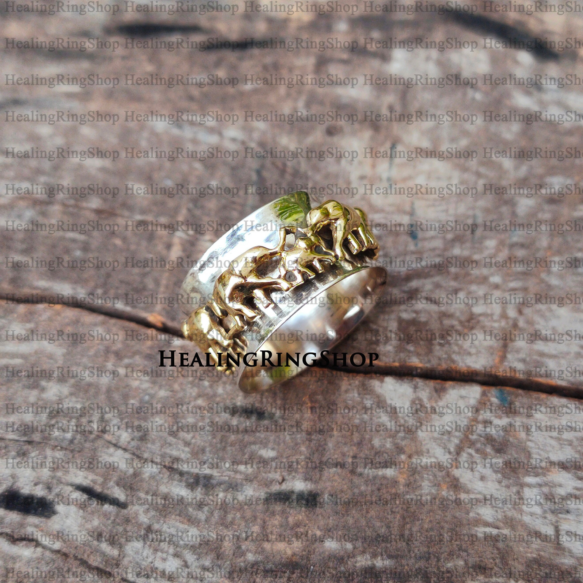 Elephant Spinner Ring, Designer Ring, Anxiety Ring, Meditation Ring ...