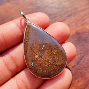 Boulder Opal Pendant 925 Sterling Silver Pendant Natural Gemstone Pendant Handmade Boulder Opal Jewelry Bezel Pendant Women&#39;s Special Gift