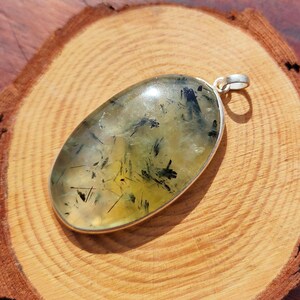 Prehnite Pendant Gemstone Handmade Pendant 925 Sterling Silver Beautiful Pendant Prehnite Pendant Gift For Love image 5