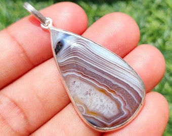 Crazy Lace Agate Pendant, Gemstone 925 Silver Pendant, Gemstone Pendant, Handmade Gemstone Jewelry Gift, Women Pendant