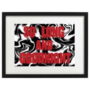 My Chemical Romance inspired Helena Lyrics A4 Art Print Poster Design Home Decor Emo Wall Art