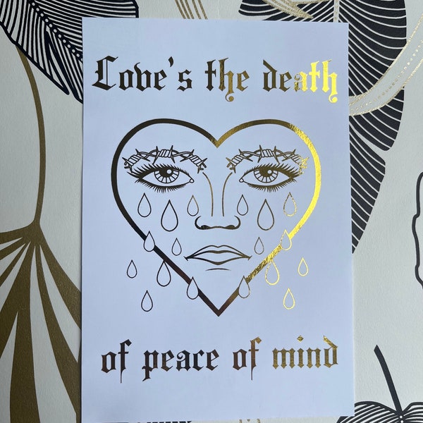 Bad Omens inspired Death of Peace of Mind foil art print Alternative Metal Music