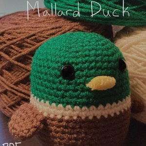 Pablo the Mallard Duck Crochet PDF Pattern