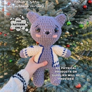 Cardigan Cat-Charlisey's Version Amigurumi Crochet PDF Pattern (US Terms Only)