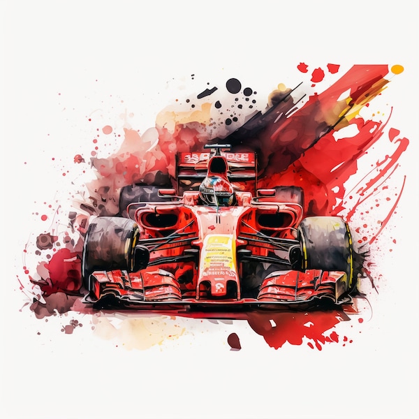 Ferrari F1 Car 3x Art Work JPEG Digital Download Only