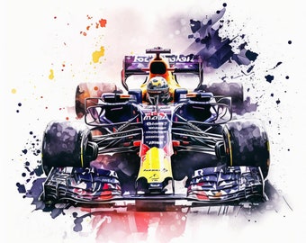 Redbull F1-bil 3x konstverk JPEG 300 dpi endast digital nedladdning