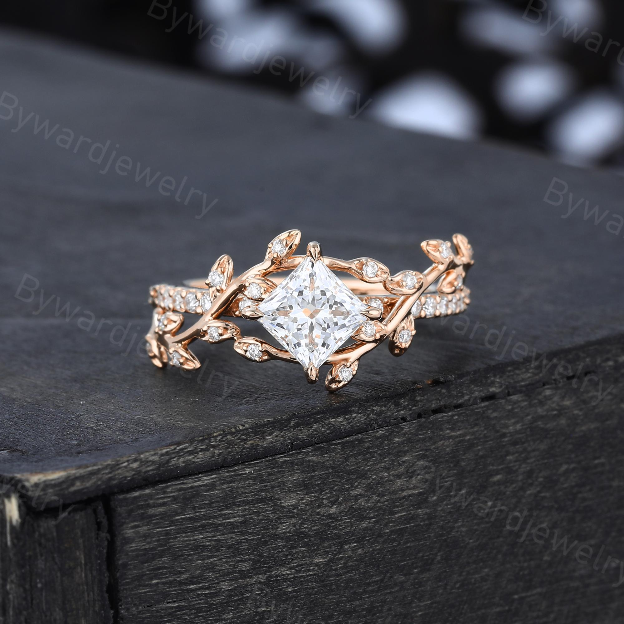 ユニークなプリンセスカット1カラットのラボグロウンダイヤモンドの