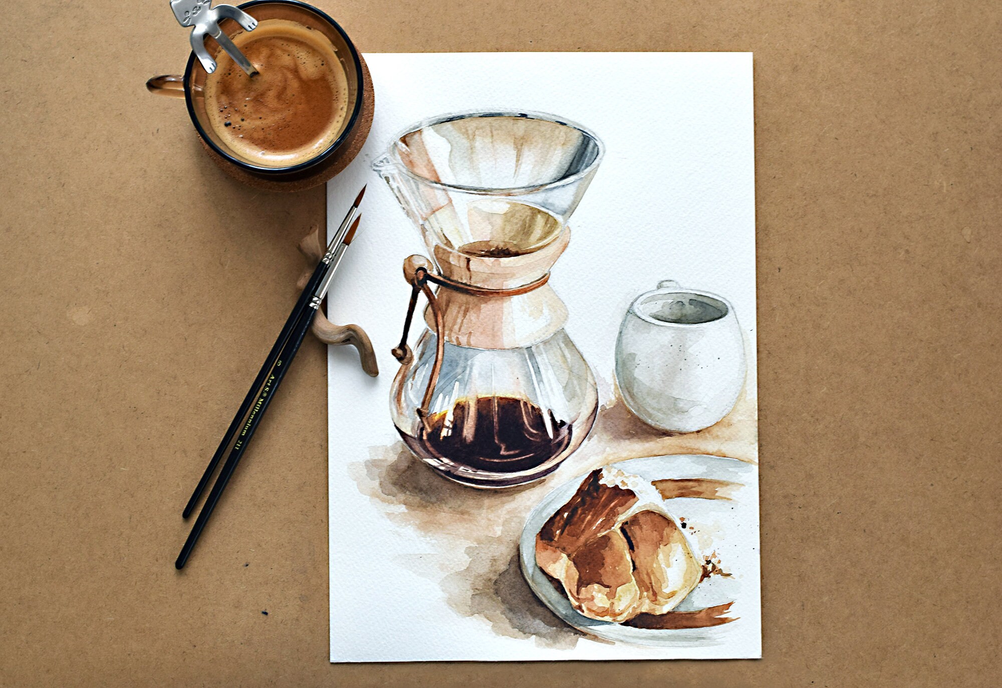 Coffee Watercolor Painting Print, Coffee Wall Art, Giclee Print, Art ...