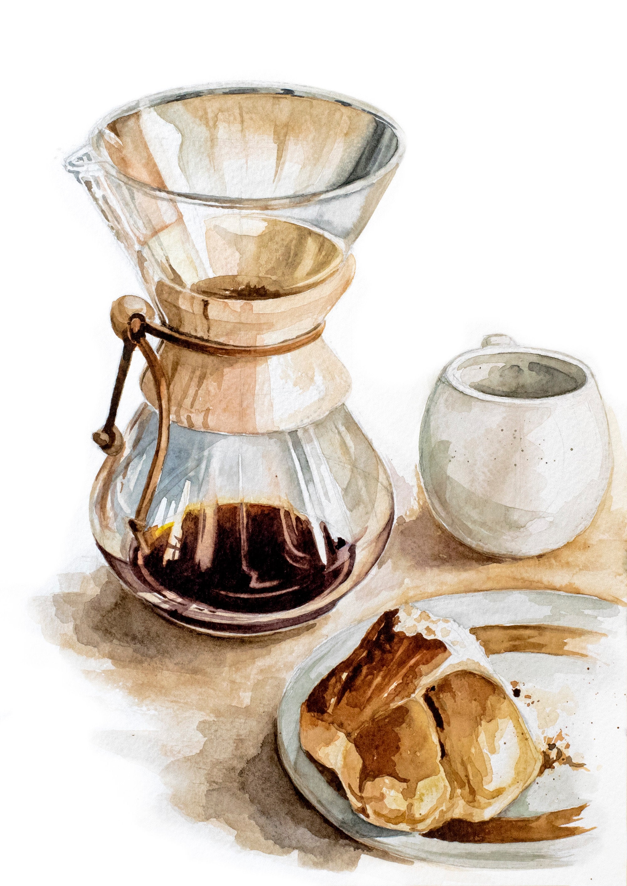 Coffee Watercolor Painting Print, Coffee Wall Art, Giclee Print, Art ...