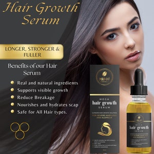Extra Strength Formula Hair oil For Hair Growth Oil With over 38 ingredients. For Receding Hairline, Hair loss, Thinning hair. For Men&Women