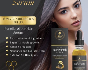 Aceite para el cabello con fórmula extrafuerte para el crecimiento del cabello. Con más de 38 ingredientes. Para entradas, caída del cabello y adelgazamiento del cabello. Para hombres y mujeres.