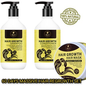 Anti-hair loss for Women Shampoo, Conditioner & hair mask - Hair Loss kit-Active and Naturals Ingredients To boost hair follicles and growth