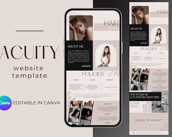 Acuity スケジュール テンプレート ヘア スタイリスト、Acuity スケジュール テンプレート ネイル テクニシャン、ラッシュ テクニシャン、エステティシャン、メイクアップ アーティスト、Acuity ブック テンプレート