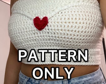 Crochet Heart Envelope Top (PATTERN)