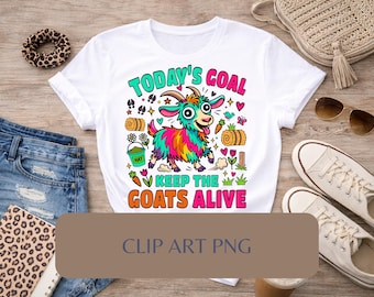 Lustige Ziege Sublimation Design, halten Ziegen am Leben Clip Art, Farm Humor PNG (digitaler Download)