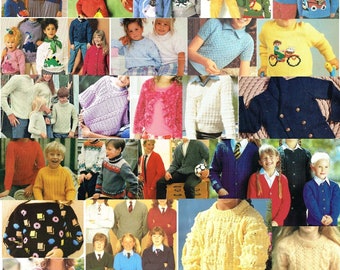 110 Knitting Patterns for Kids - All Listed in Pics/ Individual pdfs on DVD