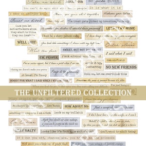 Collage Quote Sheet - The Unfiltered Collection