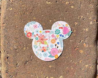 Flower Mickey Sticker Glossy finish