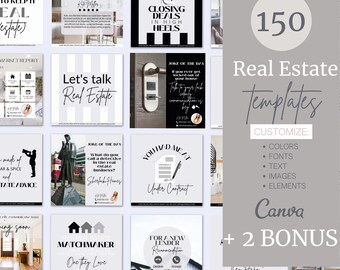 Real Estate Social Media Templates Realtor Marketing Instagram Templates Realtor Branding Realtor Templates Real Estate Post