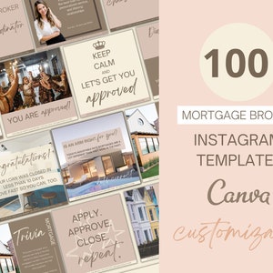 100 Mortgage Social Media Posts Loan Officer Marketing Mortgage Instagram Posts Mortgage Broker Social Media Post Mortgage Marketing