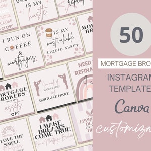 50 Mortgage Social Media Posts Loan Officer Marketing Mortgage Instagram Posts Mortgage Broker Social Media Post Mortgage Marketing
