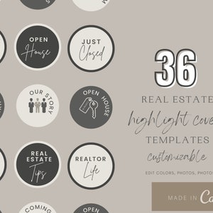 Icone di copertina per le storie di Instagram immobiliari, momenti salienti dei social media per gli agenti immobiliari, marketing sui social media immobiliari, branding immobiliare