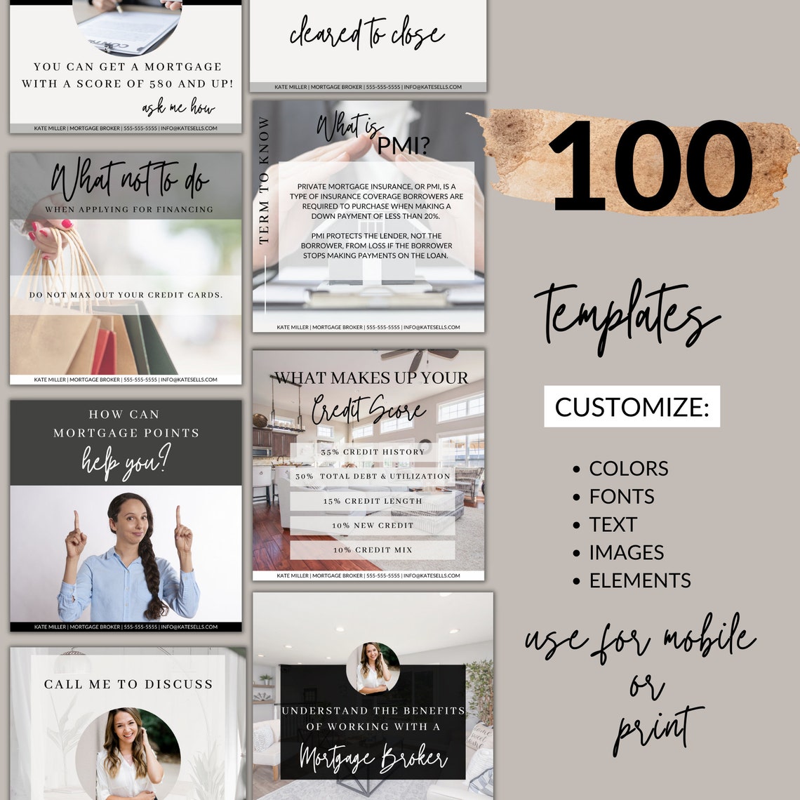 100 Mortgage Social Media Posts Loan Officer Marketing Mortgage