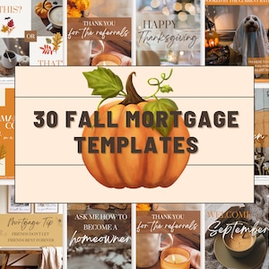 30 Fall Mortgage Social Media Posts Loan Officer Marketing Mortgage Instagram Mortgage Broker Social Media Post Mortgage Marketing
