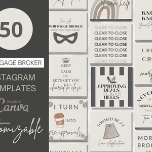 50 Mortgage Social Media Posts Loan Officer Marketing Mortgage Instagram Posts Mortgage Broker Social Media Post Mortgage Marketing
