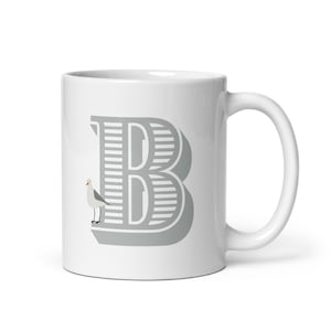 Brighton Mug, Letter B Mug, Initial Mug, Brighton Pier, Palace Pier