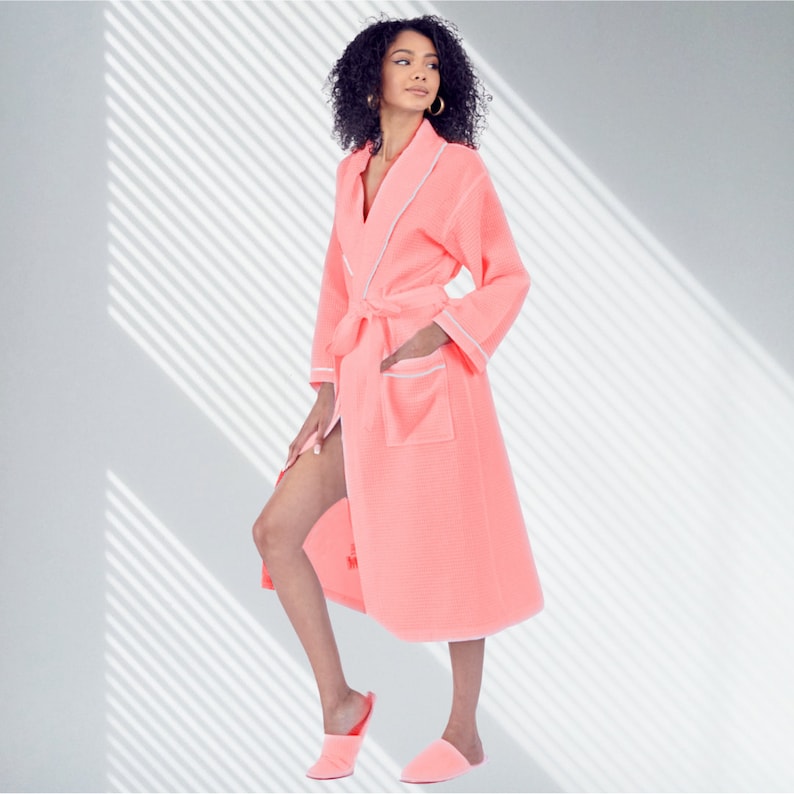 Personalized Waffle Robes Monogrammed Spa Cotton Bathrobe Etsy