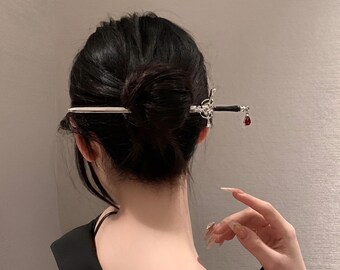 Elven Sword Hairpin, Punk Sword Hairpins, Sword Hair Sticks, Sword Bun Holders, Cosplay Accessories, Hair Head Accessories, Gifts for her