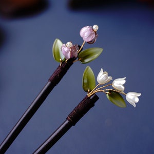 Buy 1 Get 1 Free, Lily of the Valley Hair Stick, Tassel Hair Stick, Hanfu Hairpin, Retro Hairpin, Sandalwood Hair Stickers, Hair Accessories