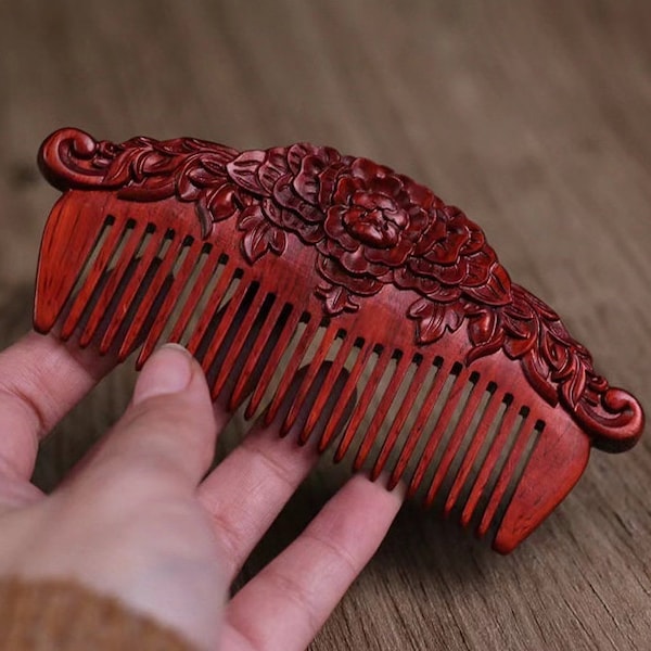Hair Comb Wooden Wide Tooth Comb for Curly Hair Detangling