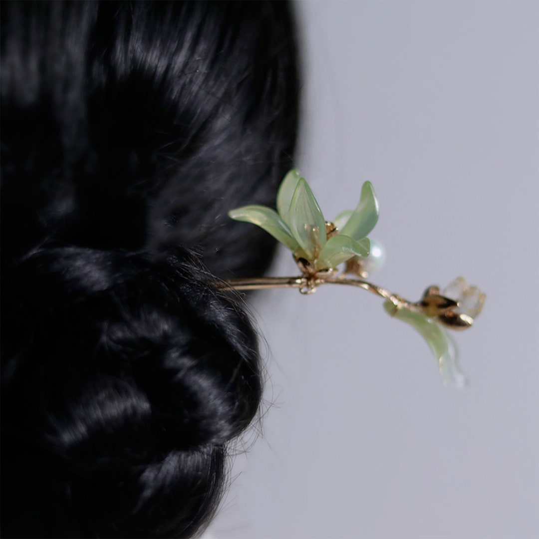 Orchids Hair Stick, Vintage Hair Fork, Chinese Hanfu Hairpin, Flower Hair Fork, Chinese Hair Stick, Retro Gentle Hair Accessories ,Gifts