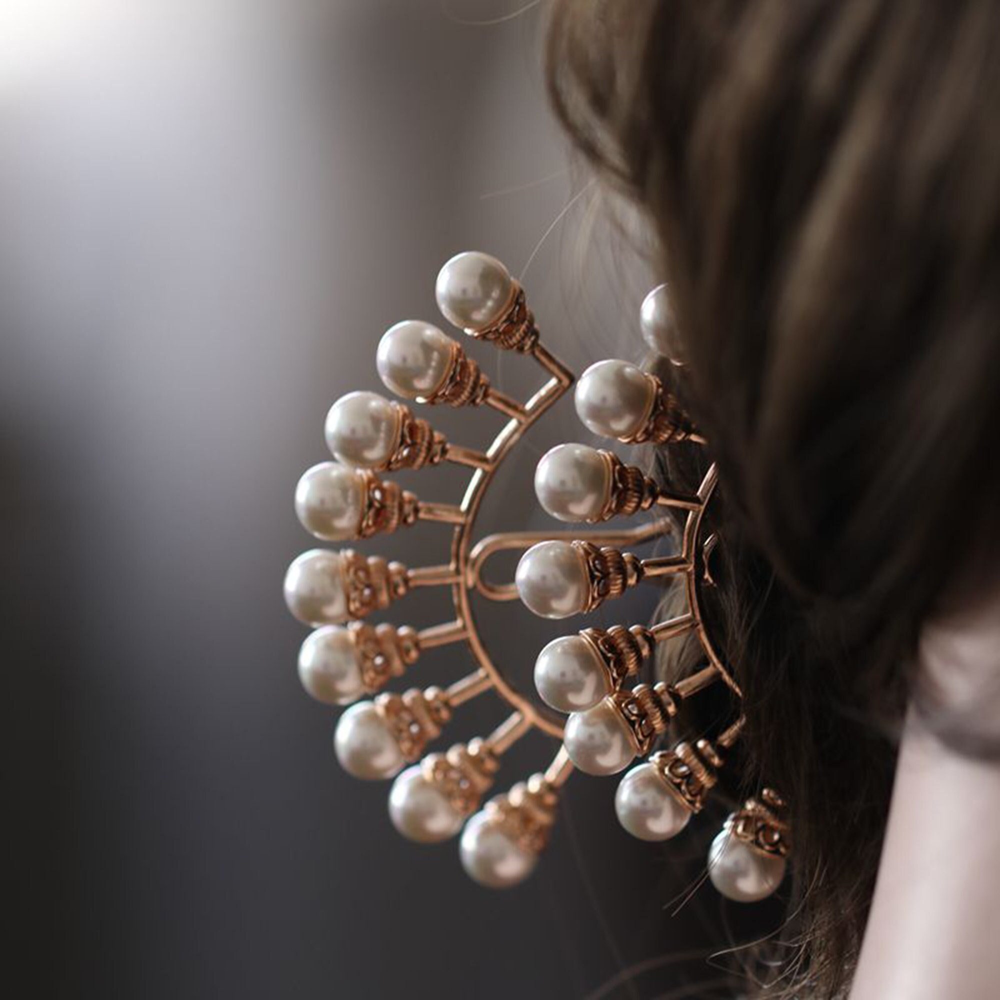 Simple Pearl Hair Sticks, Hairpins, Swarovski, Hairpiece, Wedding