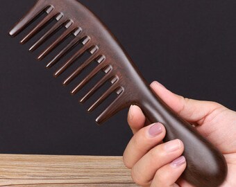 Handmade Comb,Natural Sandalwood Comb,Non-static Wood Comb, Eco-Friendly