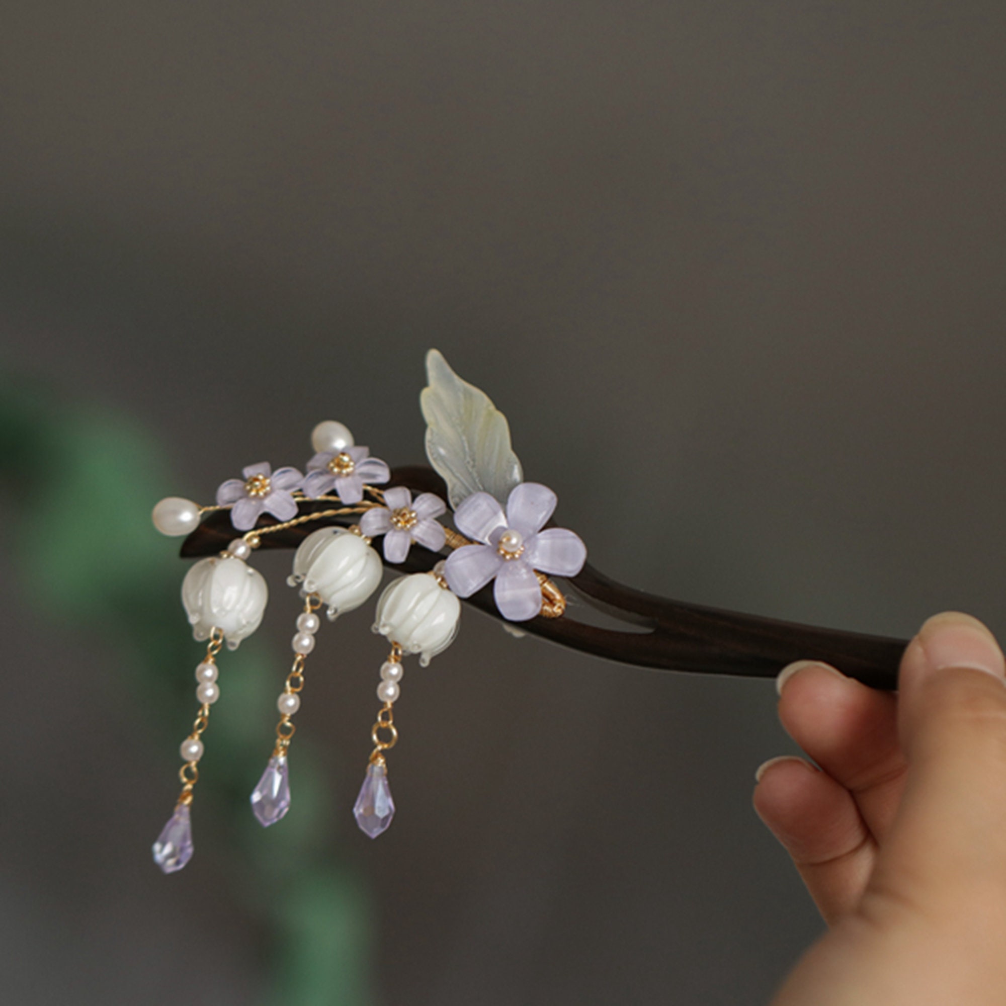 Inlaid Rhinestone Bow Hair Clip Lily Of The Valley Flower Tassel Imitation  Pearl Ball Head Hairpin Elegant Exquisite Alloy Hair Accessories