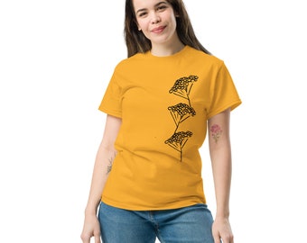 Women classic tee, okre gold, azalea pink, red, blue, white, sand or grey