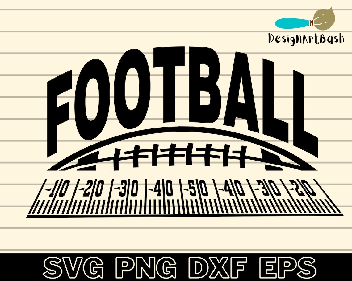 Football Field Svg Png Dxf Clipart , Football Yard Lines Svg Cutting
