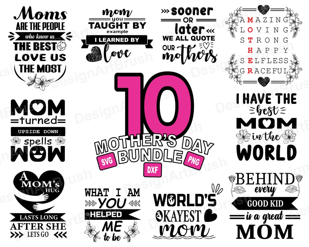 Buy Mothers Day Svg Bundle , Mom Quotes Cut File for Mothers Day Gift