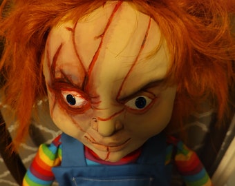 28" Chucky inspired handmade Rag Doll Creepy Movie Stuffy