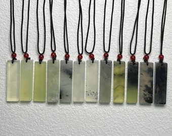 Jade Pendant Necklace Natural Serpentine Authentic Grade A
