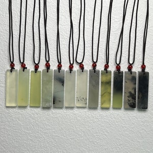 Jade Pendant Necklace Natural Serpentine Authentic Grade A
