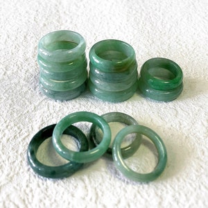 Authentischer grüner Jade-Ring, natürlicher burmesischer Jadeit, echte Güteklasse A Bild 1