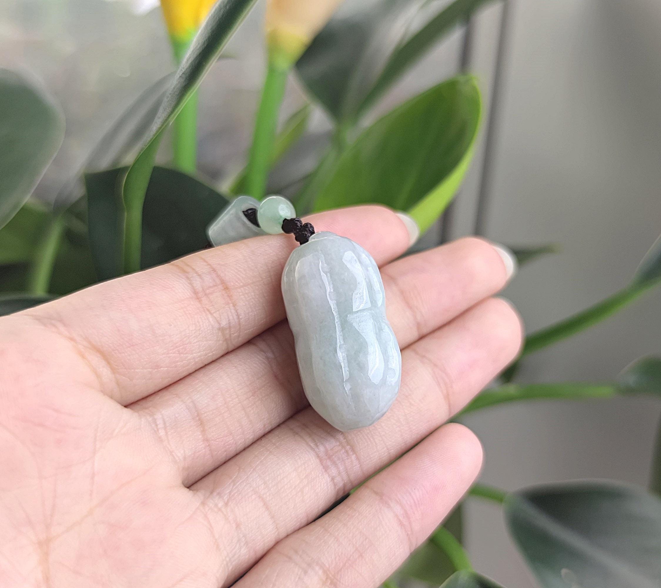 ピーナッツ翡翠ペンダント 天然ビルマ産翡翠 本物 グレードA - Etsy 日本