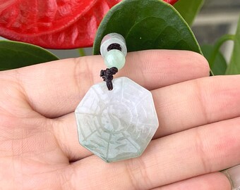 太極拳八卦翡翠ペンダント 天然ビルマ産翡翠 本物 グレードA - Etsy 日本