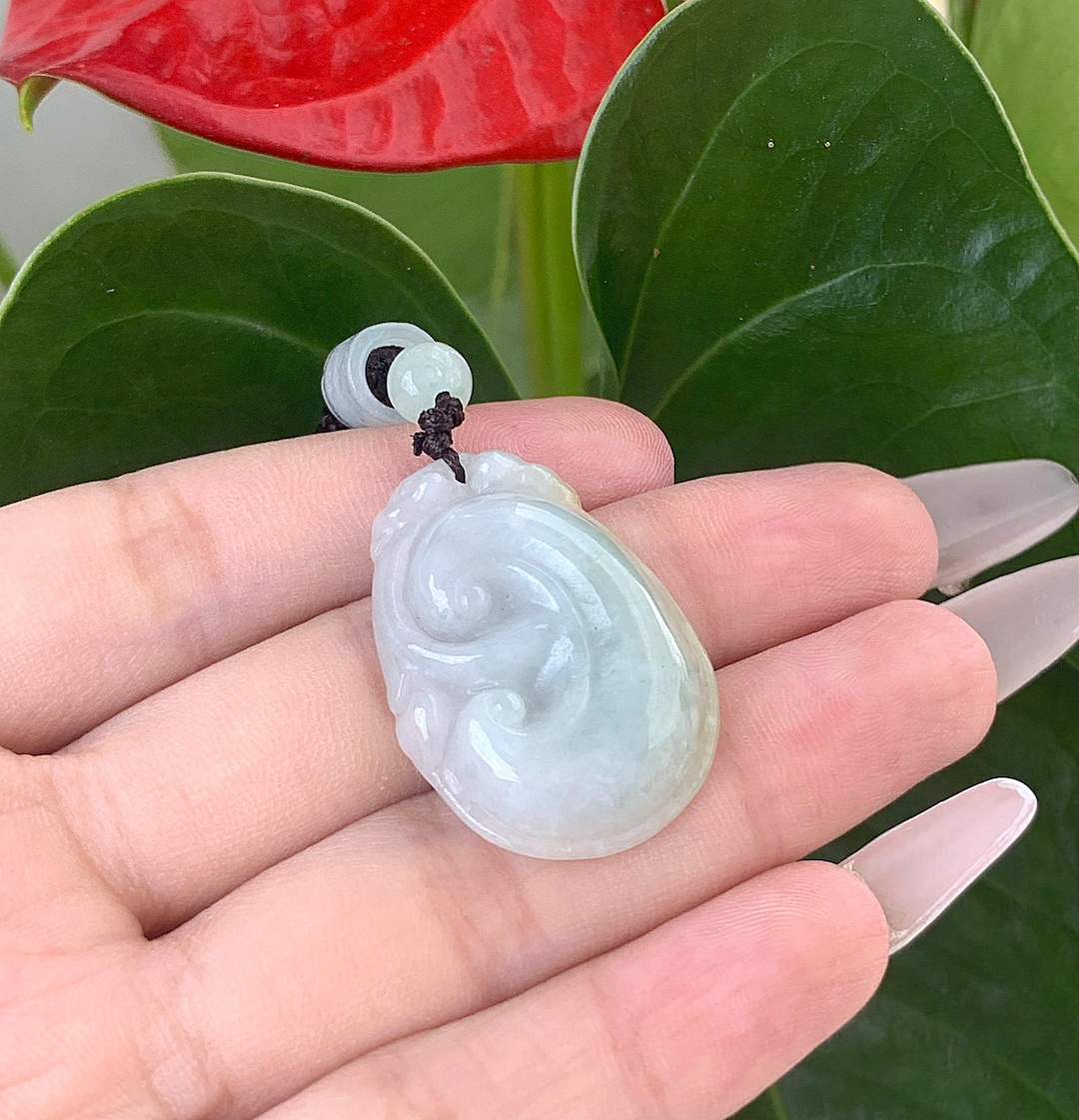 如意翡翠ペンダント 天然ビルマ産翡翠 本物 グレードA - Etsy 日本