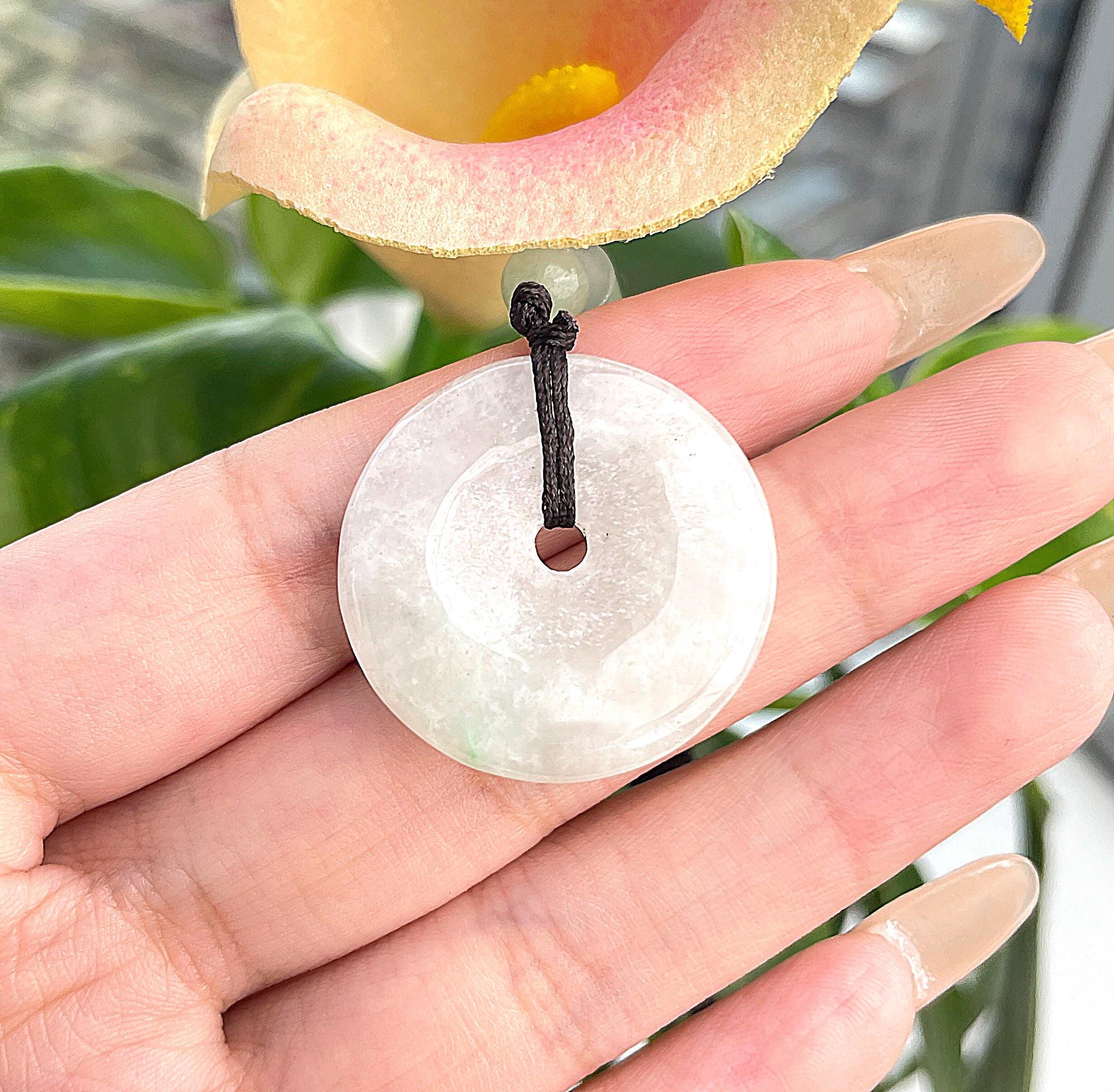 本物のビルマ産ドーナツ型翡翠ペンダントネックレス グレードA - Etsy 日本