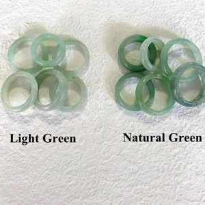 Authentischer grüner Jade-Ring, natürlicher burmesischer Jadeit, echte Güteklasse A Bild 2